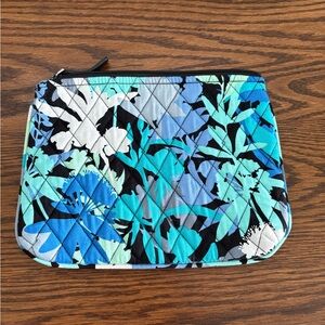 Vera Bradley Blue and Black Quilted Cosmetic Bag